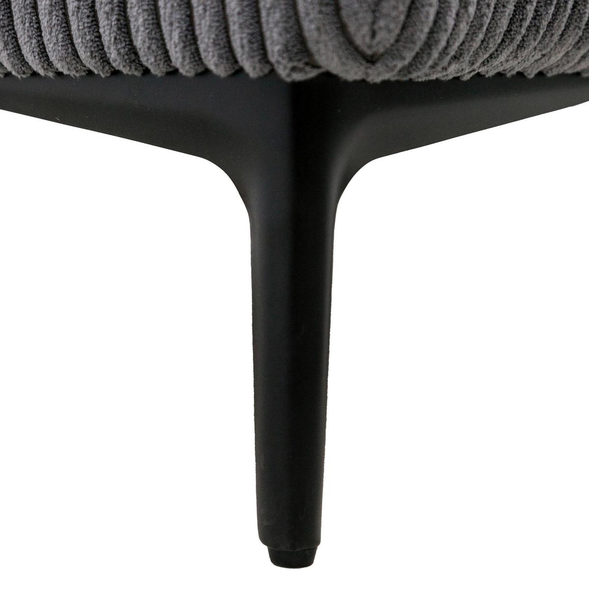 3-Sitzer-Sofa Gordon - Anthrazit/Schwarz, Basics, Textil (194/75/81cm) - P & B