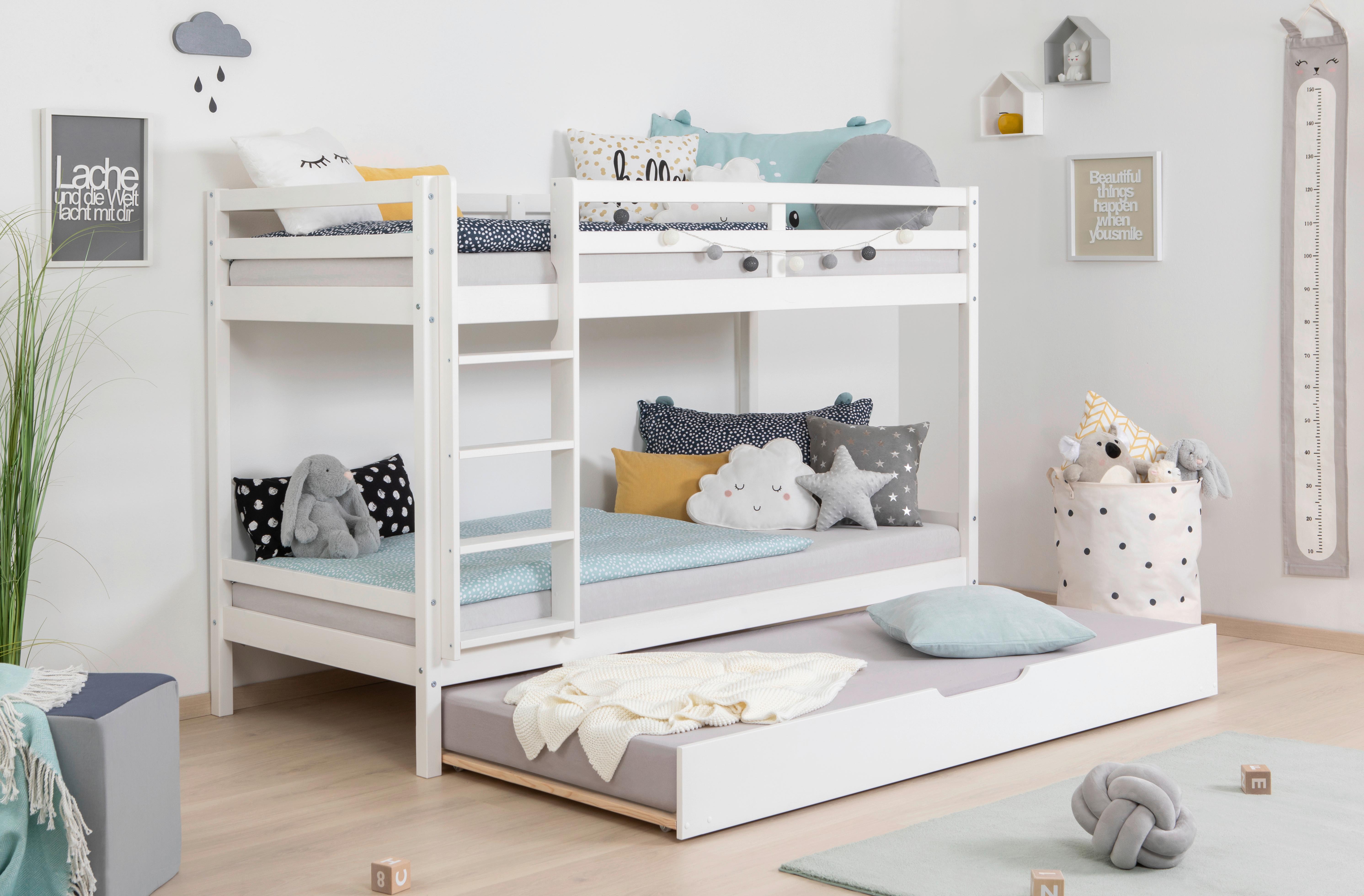 Etagenbett 970521 Rene - Weiß, MODERN, Holz (90/200cm) - MID.YOU