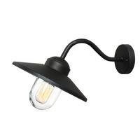AUSSENWANDLEUCHTE KLAMPENBORG-BK - Schwarz, KONVENTIONELL, Glas/Metall (42/27,5/25,5cm) - Elstead Lighting