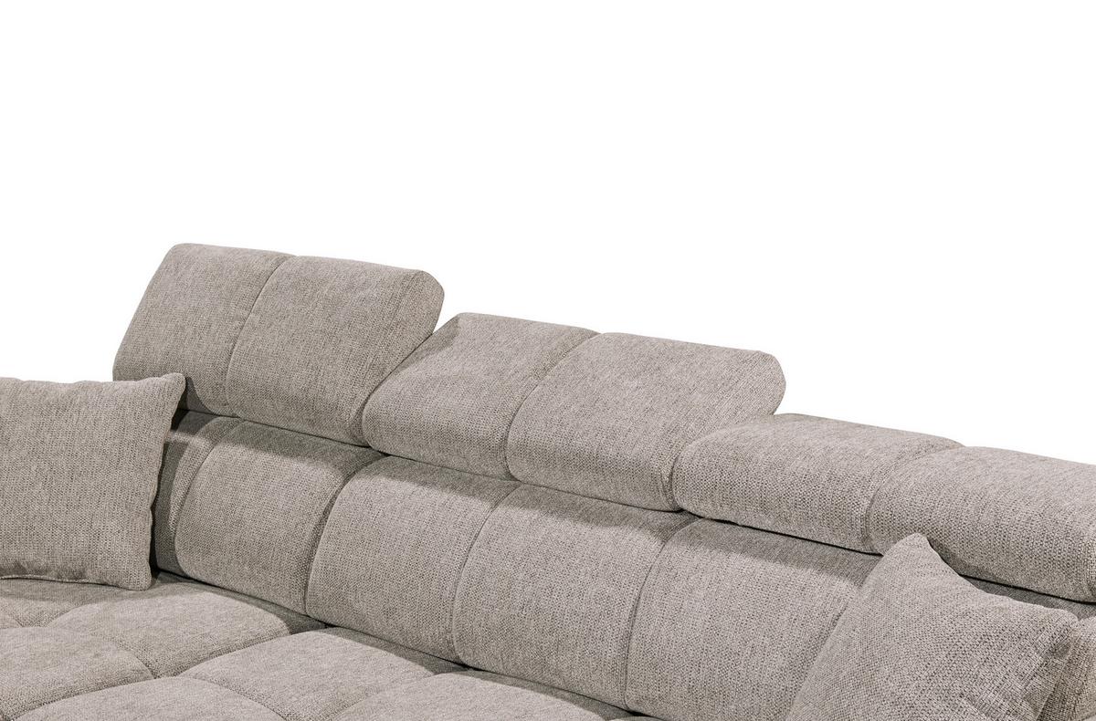 Ecksofa Sydney Graubraun S: 172/268 Cm - Graubraun/Schwarz, KONVENTIONELL, Textil (172/268cm) - MID.YOU