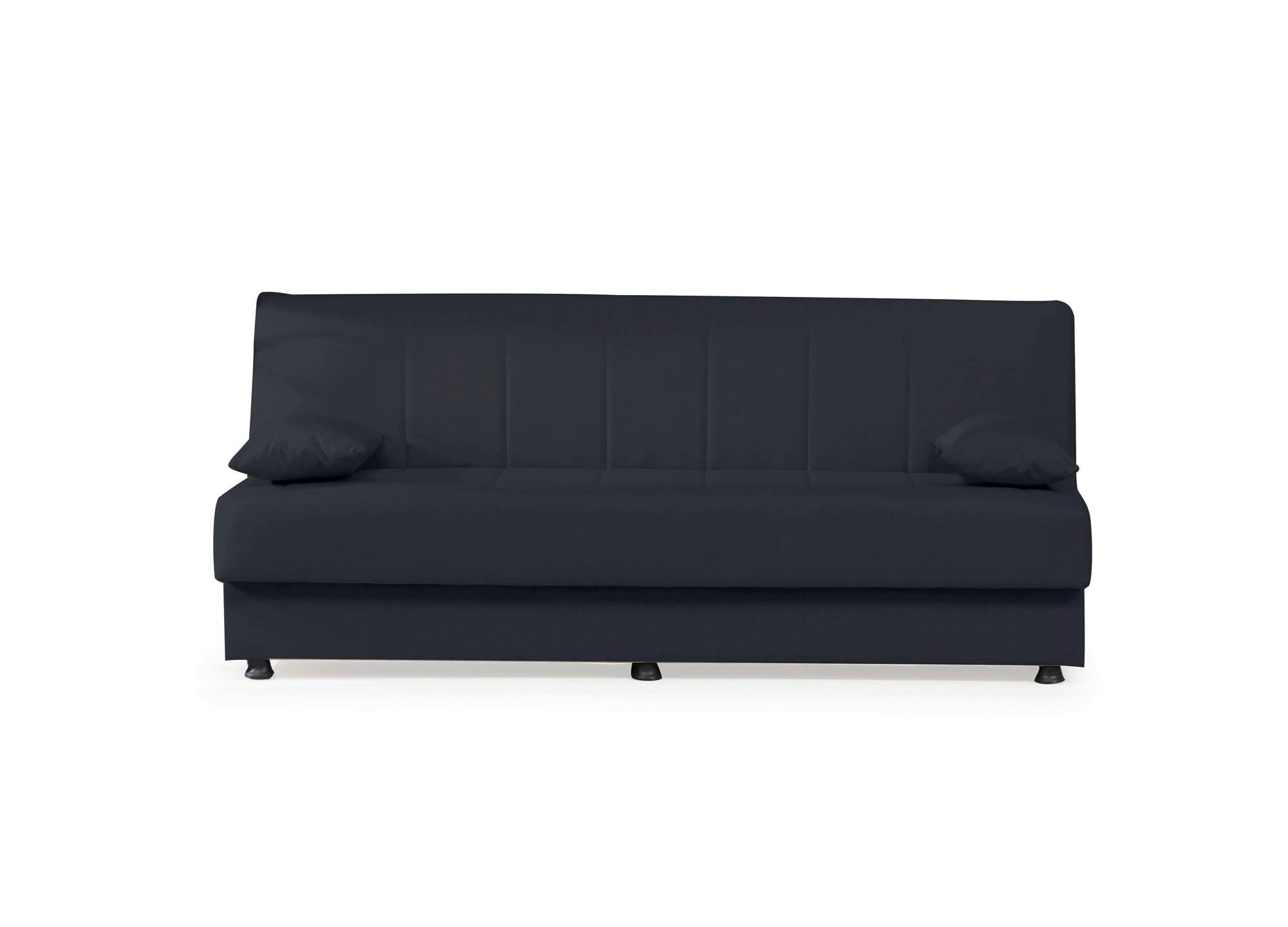 3-Sitzer-Sofa Ege Mit Schlaffunktion Graublau - Graublau/Schwarz, Design, Textil (190/82/82cm) - Livetastic