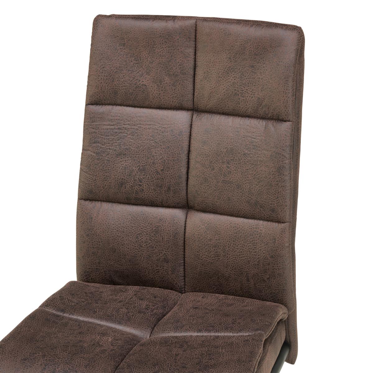 Schwingstuhl Kiana Micorfaser Braun, B: 38 cm - Schwarz/Braun, LIFESTYLE, Textil/Metall (38/97/45cm) - Livetastic
