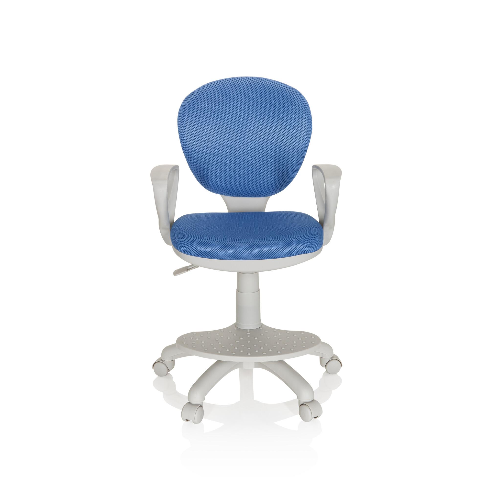Jugenddrehstuhl Kid Colour Mit Armstützen Blau/Grau Bis 60 Kg - Blau/Grau, Basics, Kunststoff (53/83-95/51cm) - MID.YOU