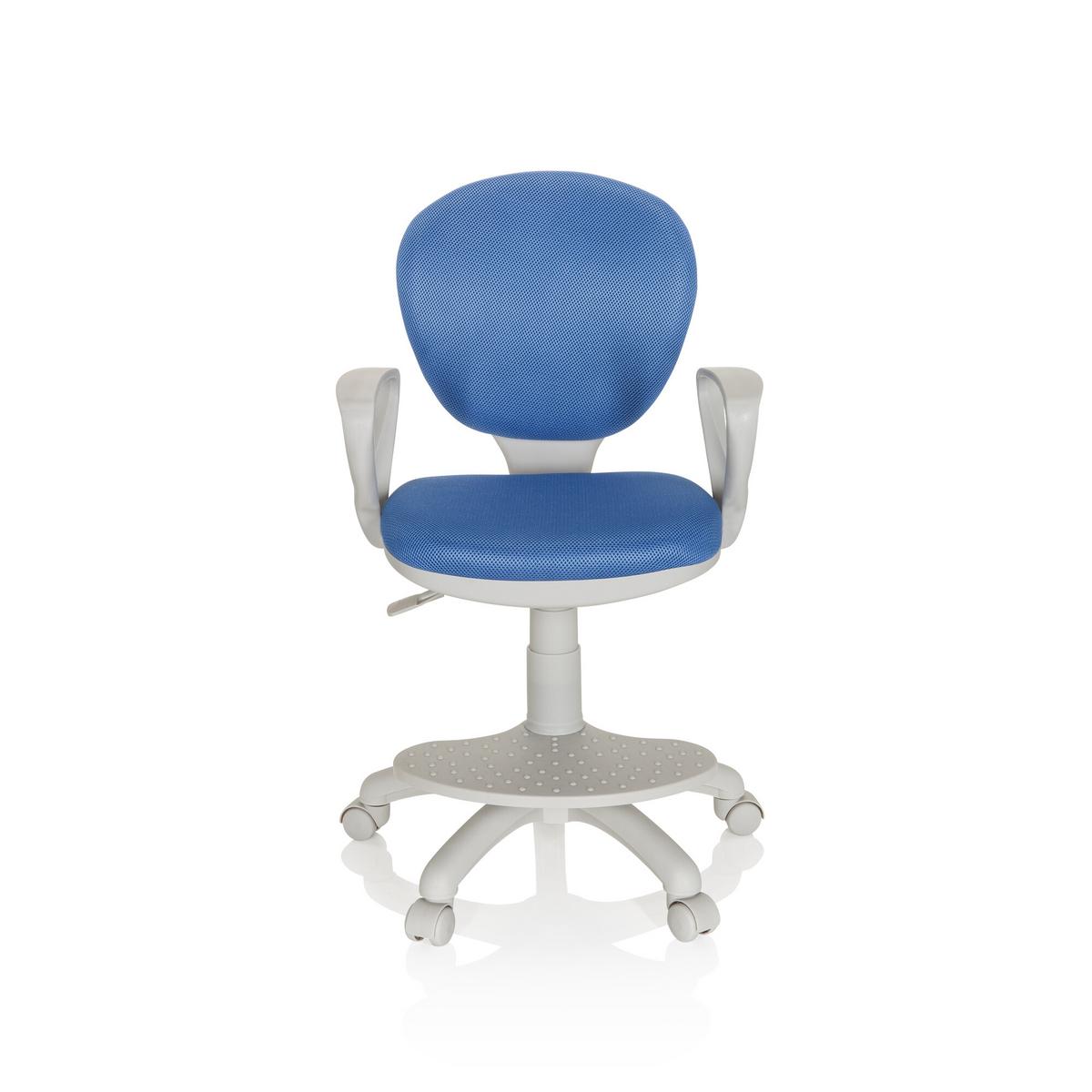 Jugenddrehstuhl Kid Colour Mit Armstützen Blau/Grau Bis 60 Kg - Blau/Grau, Basics, Kunststoff (53/83-95/51cm) - MID.YOU