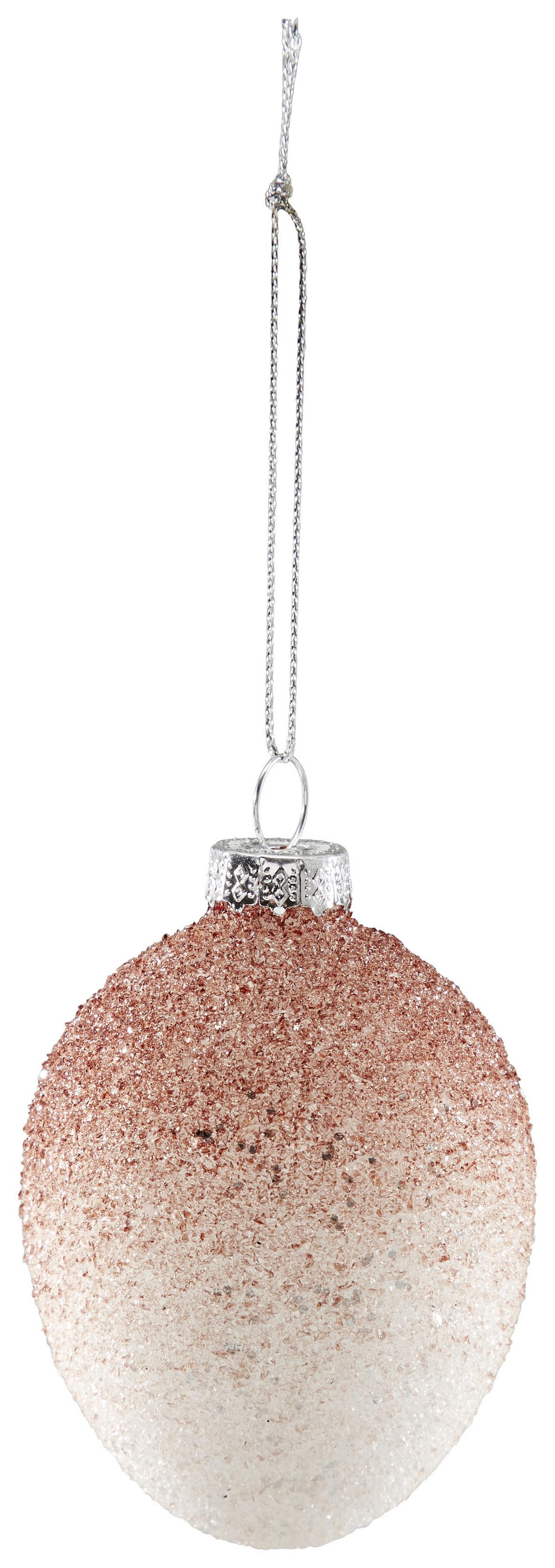 Dekofigur Ei H: 8 cm Glas / Eisen - Pink/Grün, Basics, Glas/Metall (6/8cm) - Luca Bessoni