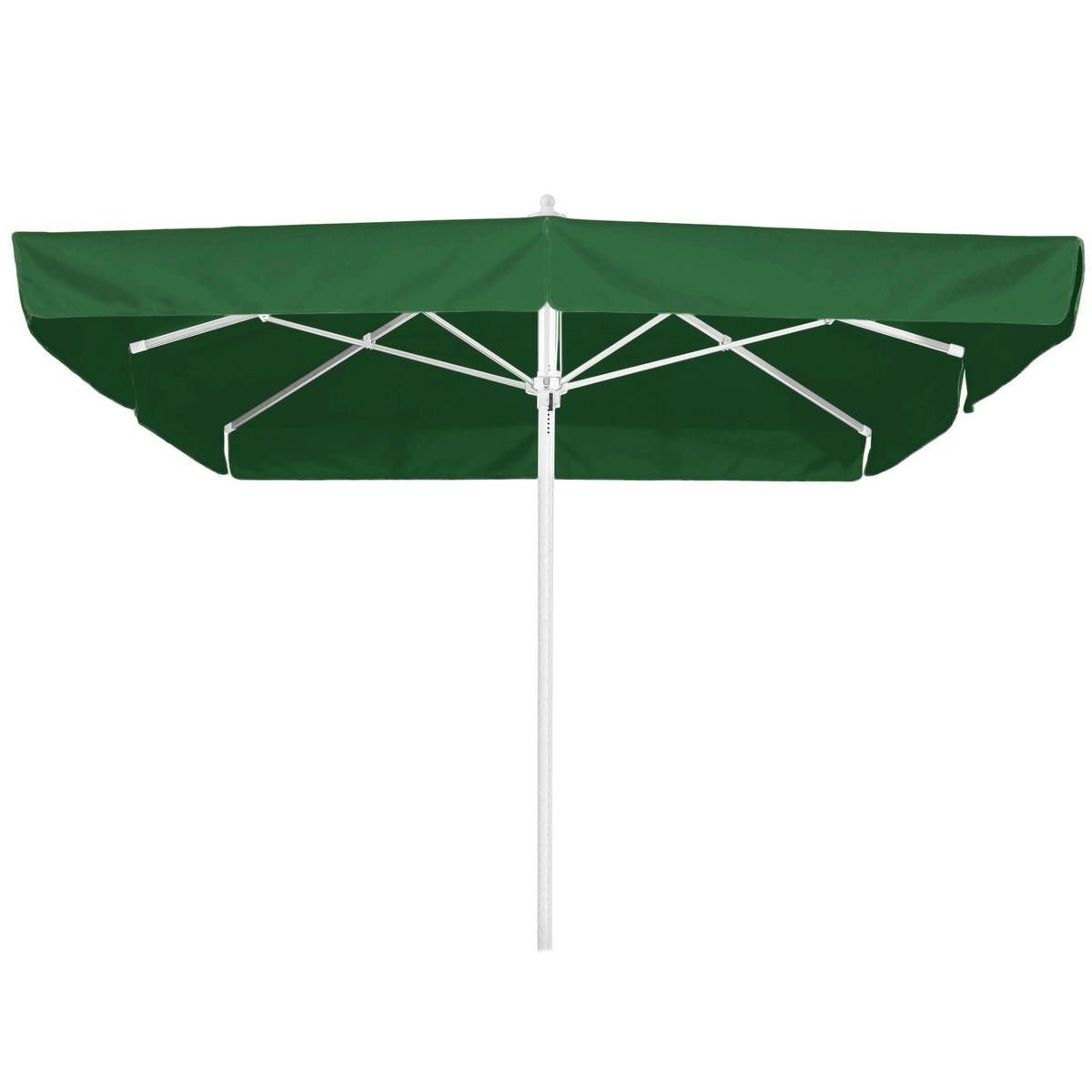 Ampelschirm Quadro LxBxH: 300x295x300cm Grün - Silberfarben/Grün, Basics, Textil/Metall (300/295/300cm) - Schneider