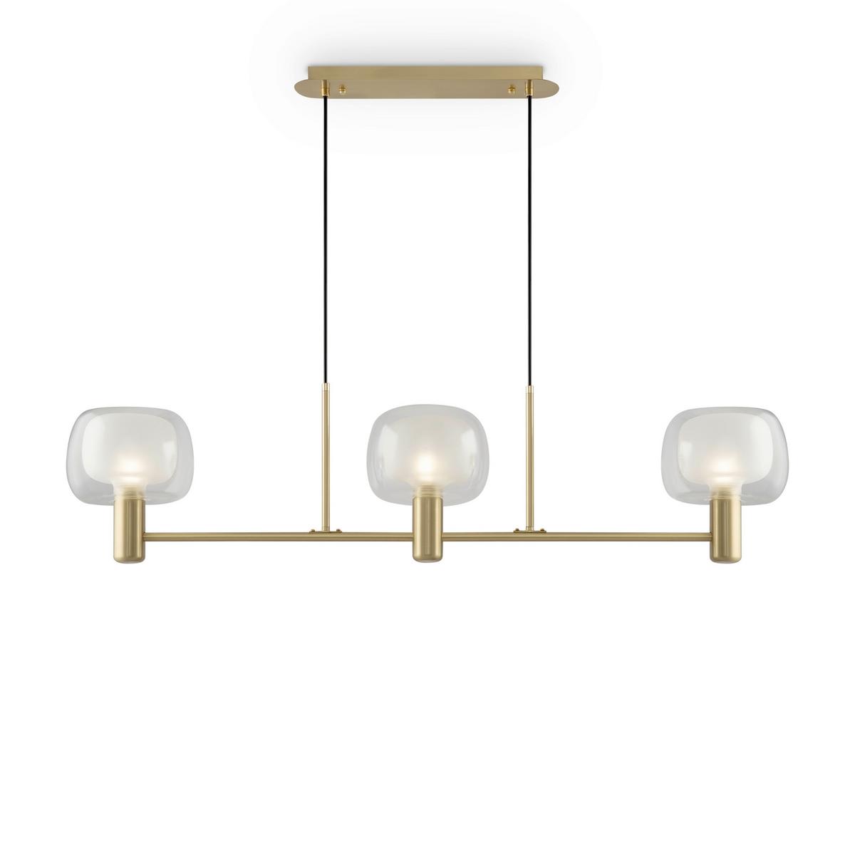 Pendelleuchte Vision - Transparent/Goldfarben, Trend, Glas/Metall (104/18/26cm) - MAYTONI