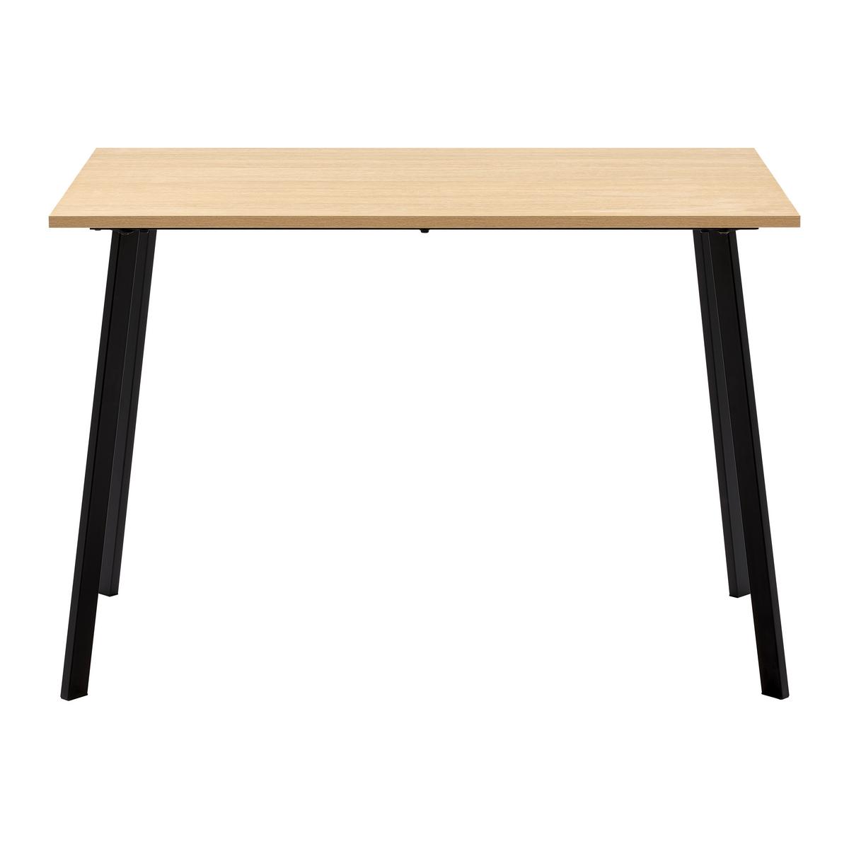 Jídelní stůl EMIL 110 - černá/barvy dubu, Konvenční, kov/kompozitní dřevo (110/75/70cm) - Based