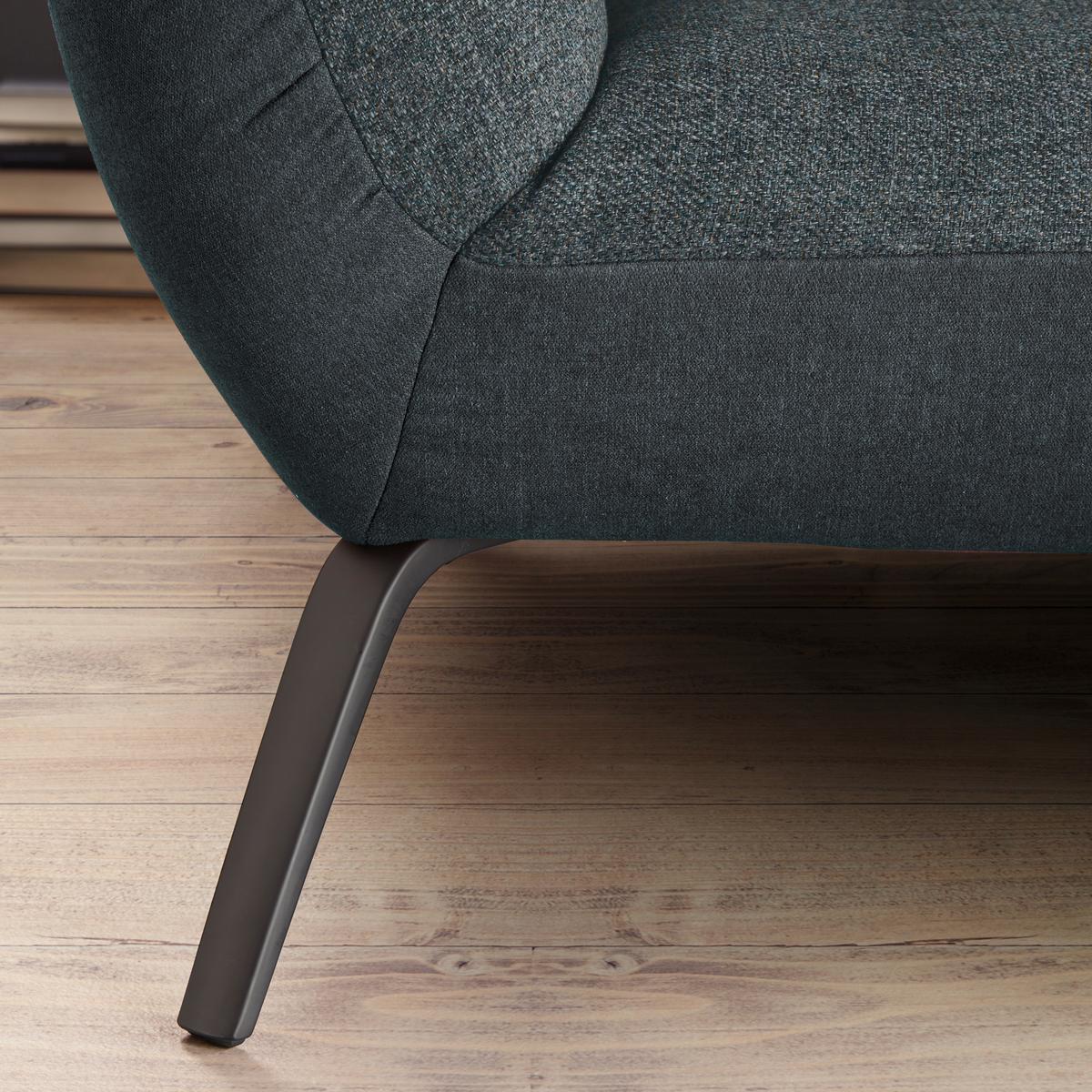 Velká pohovka TRENDY, modrošedá - černá/modrošedá, Moderní, kompozitní dřevo (260/93/124cm) - Premium Living