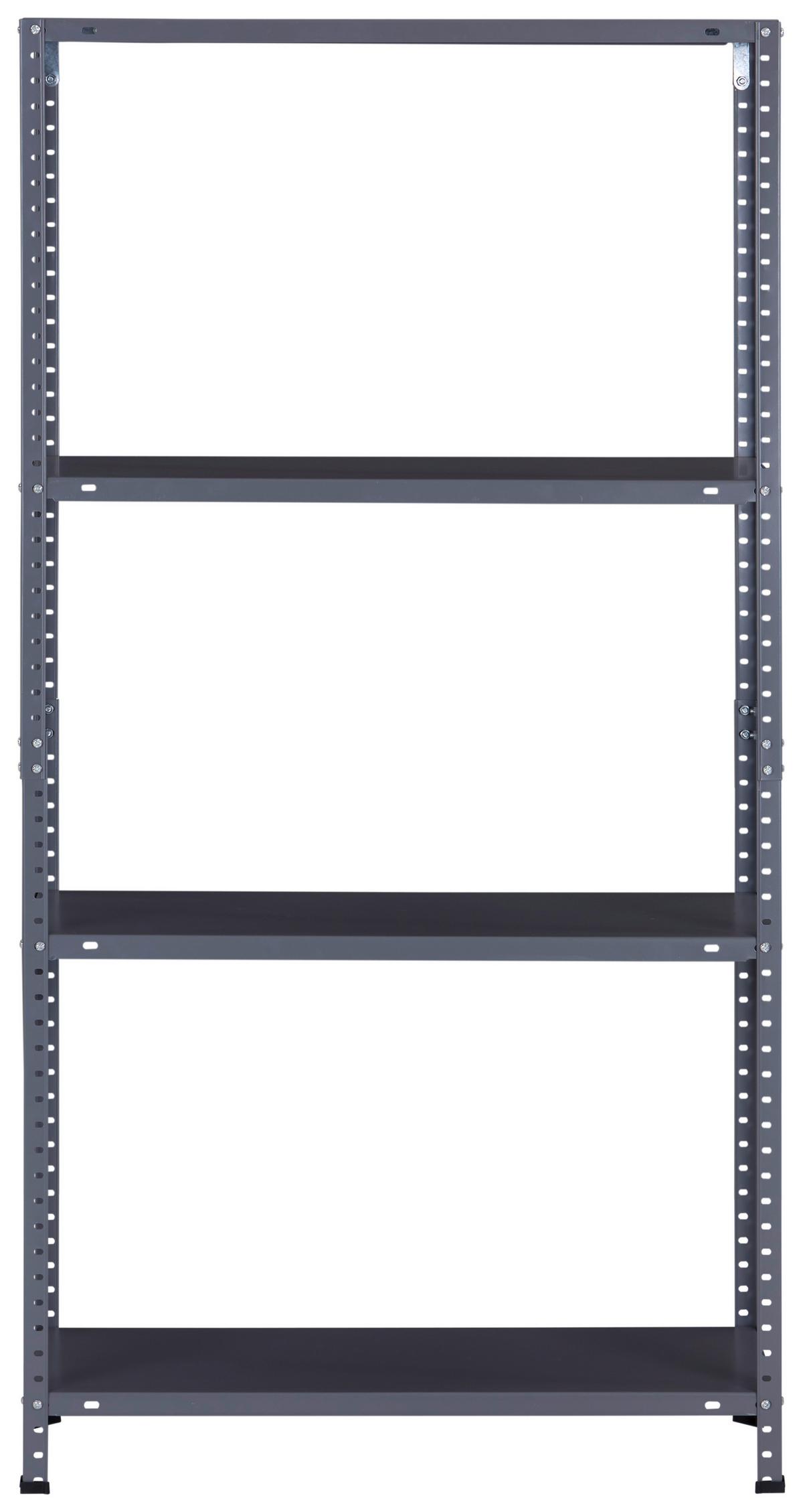 Schraubregal Stahl 75x150x30 cm 40kg/Boden - Schwarz, MODERN, Metall (75/150/30cm) - Homezone