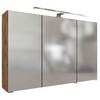 Spiegelschrank Pienza Led 3 Türen BxHxT: 100x64x20 cm - Eiche Wotan, MODERN, Holzwerkstoff (100/64/20cm) - Held