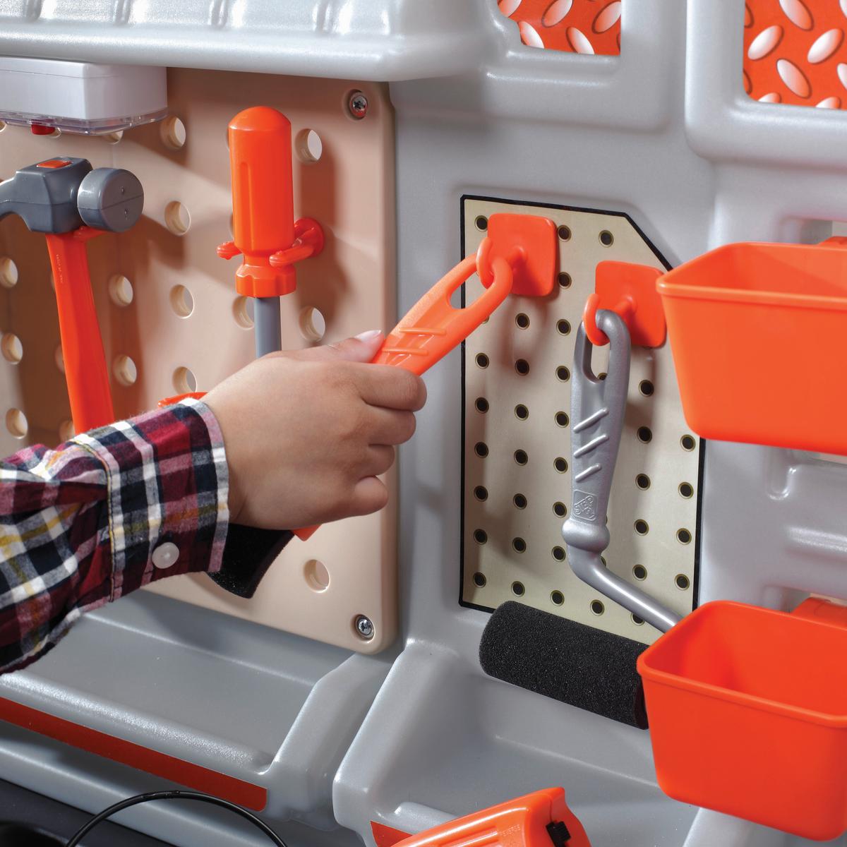 Kinderwerkbank Braun, B/H/T: 97,8x86,4x86,4cm - Braun/Grau, KONVENTIONELL, Kunststoff (97,8/86,4/86,4cm) - Ambia Garden