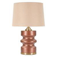 Tischleuchte Rosenthal B Braun, Goldfarben B: 36,5 cm - Goldfarben/Braun, Basics, Glas/Textil (36.5/56.5/36.5cm)