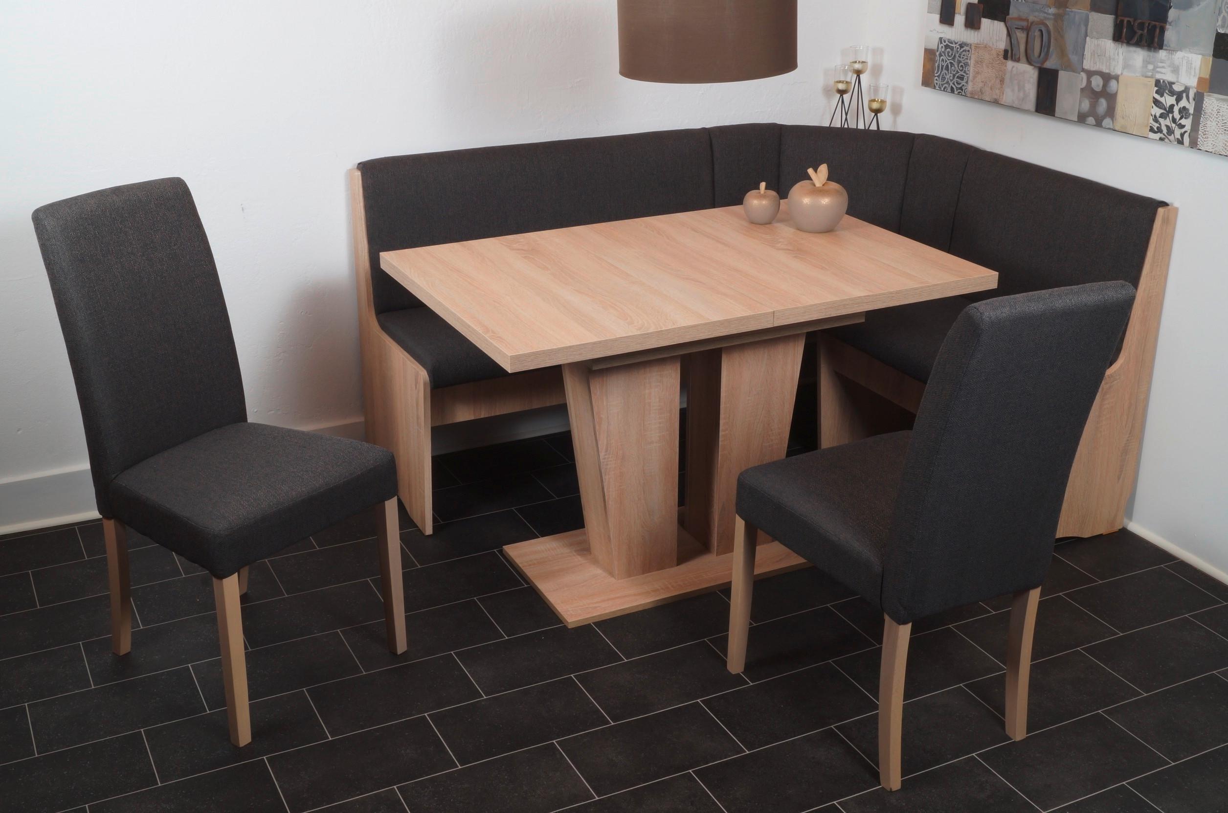 Eckbankgruppe Duisburg Veduso Artemis Anthr./Eiche D.b:165cm - Anthrazit/Sonoma Eiche, KONVENTIONELL, Holz/Holzwerkstoff (165/89/125cm) - MID.YOU