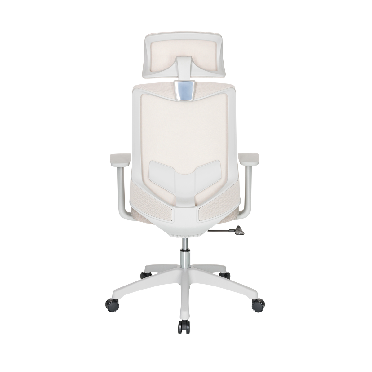Bürostuhl Mikeo Hellgau/ Beige Bis 120 Kg - Beige/Hellgrau, Basics, Kunststoff/Textil (69/115/68cm) - MID.YOU