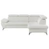 Ecksofa Mit Schlaffunktion Und Bettkasten Gisele Weiß - Chromfarben/Weiß, KONVENTIONELL, Textil (256/209cm) - Livetastic