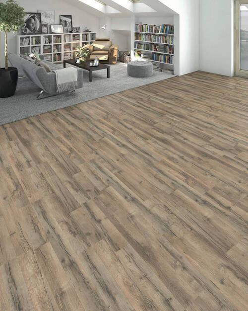 Laminatboden 2-Stab Graphiteiche Str. Matt - Graphitfarben, Basics, Holzwerkstoff (19.3/128.2cm) - Living by HARO