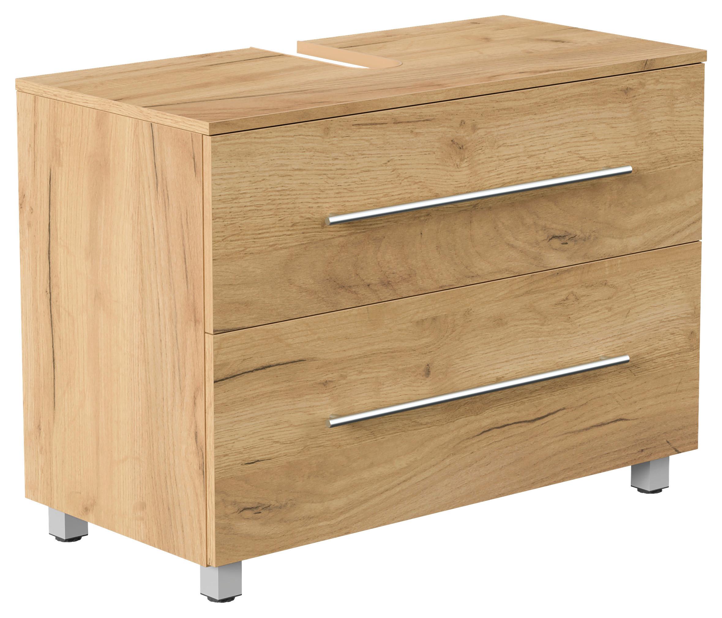 Waschbeckenunterschrank Mondial Eiche Dekor B: 85 cm - Eichefarben, MODERN, Holzwerkstoff (85/63/41,6cm) - MID.YOU