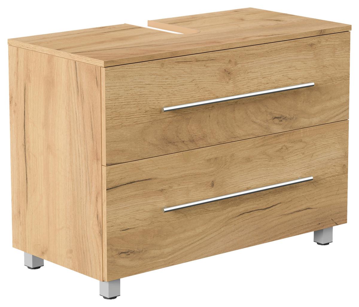 Waschbeckenunterschrank Mondial Eiche Dekor B: 85 cm - Eichefarben, MODERN, Holzwerkstoff (85/63/41,6cm) - MID.YOU