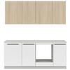Küchenleerblock Milino Small-Aw/Sbe - Eichefarben/Weiß, Basics, Holzwerkstoff (210cm) - Visiona