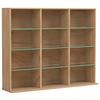 Regal Zilas Honigeiche Dekor B:102cm - Honigeiche, Design, Glas/Holzwerkstoff (102/82/23cm) - MID.YOU