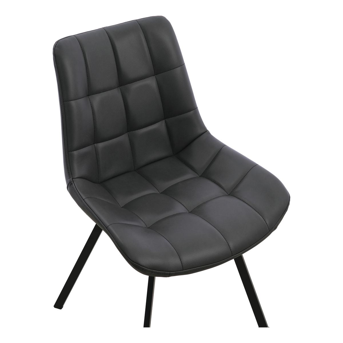 Stuhl Fritz Grau/Schwarz B: 54 cm - Schwarz/Grau, MODERN, Textil/Metall (54/86/62cm) - MID.YOU