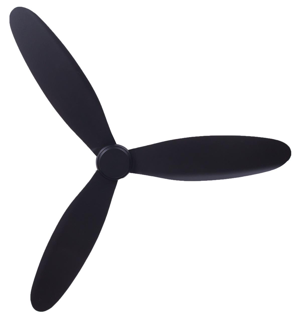 Deckenventilator Airfusion Radar Schwarz 3-Flügel - Schwarz, Basics, Holzwerkstoff/Kunststoff (132/19cm) - P & B