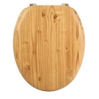 WC-Sitz Hellbraun Mit Antirutschnoppen B: 37 cm - Hellbraun, Basics, Holzwerkstoff (45/37/5,6cm)