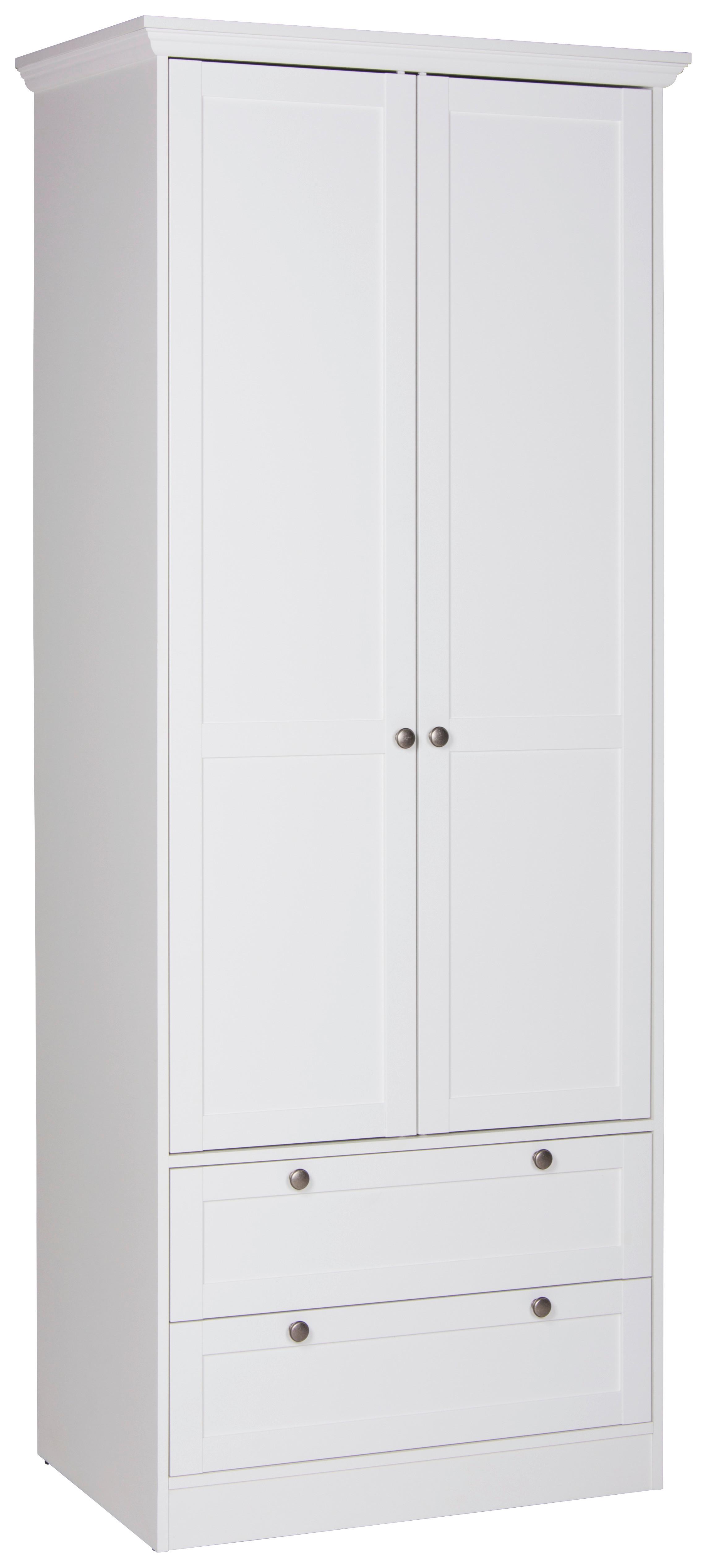 Kleiderschrank mit Schubladen 80cm Landwood 14 Weiß - Weiß, LIFESTYLE, Holzwerkstoff (80/200/51cm) - MID.YOU
