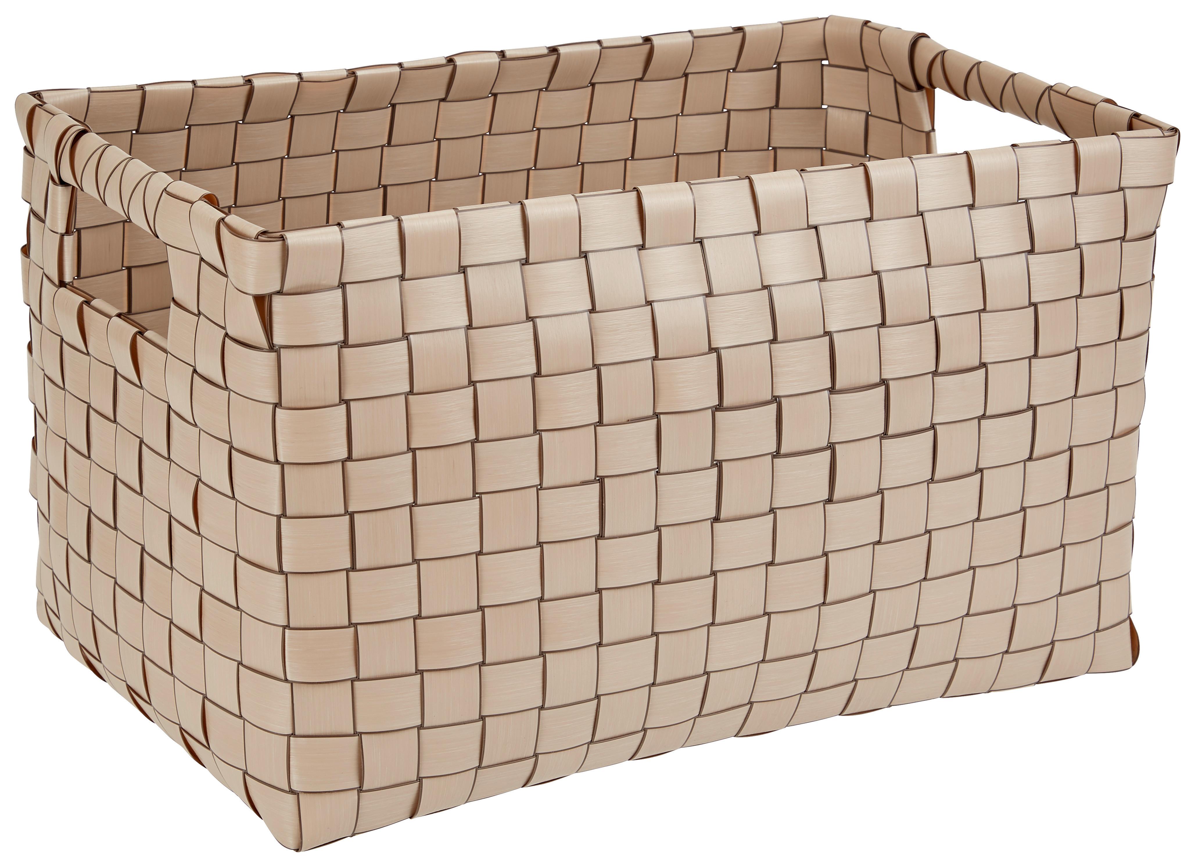 Regalkorb Alistan 40x25 cm Weiß Kunststoff - Weiß, Basics, Kunststoff/Metall (40/25/25cm) - Luca Bessoni