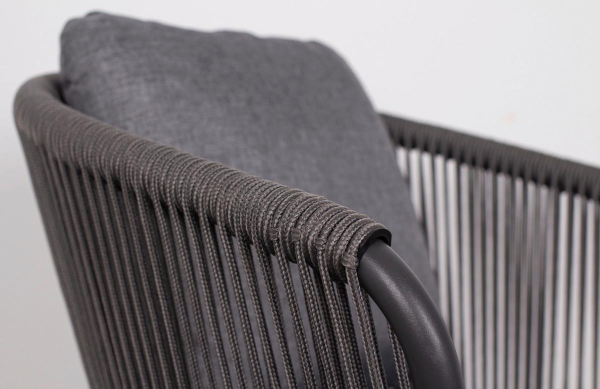 Gartensessel Brescia Diningsessel Rope 7 Mm - Grau, Basics, Kunststoff/Textil (58/78/63cm)