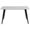 Esstisch Wicklow 140x80cm Keramik/weiß - Schwarz/Weiß, MODERN, Keramik/Metall (140/80/75cm) - MID.YOU