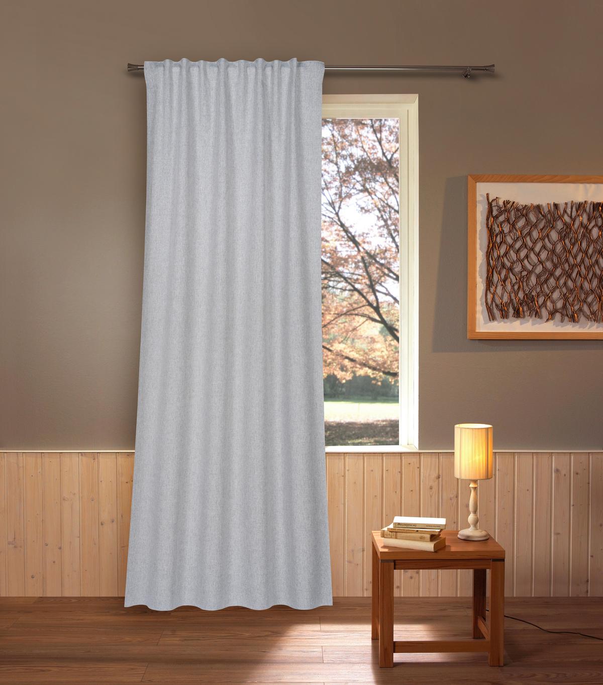 VERDUNKELUNGSVORHANG SUSANNA - Anthrazit, ROMANTIK / LANDHAUS, Textil (140/245cm) - James Wood