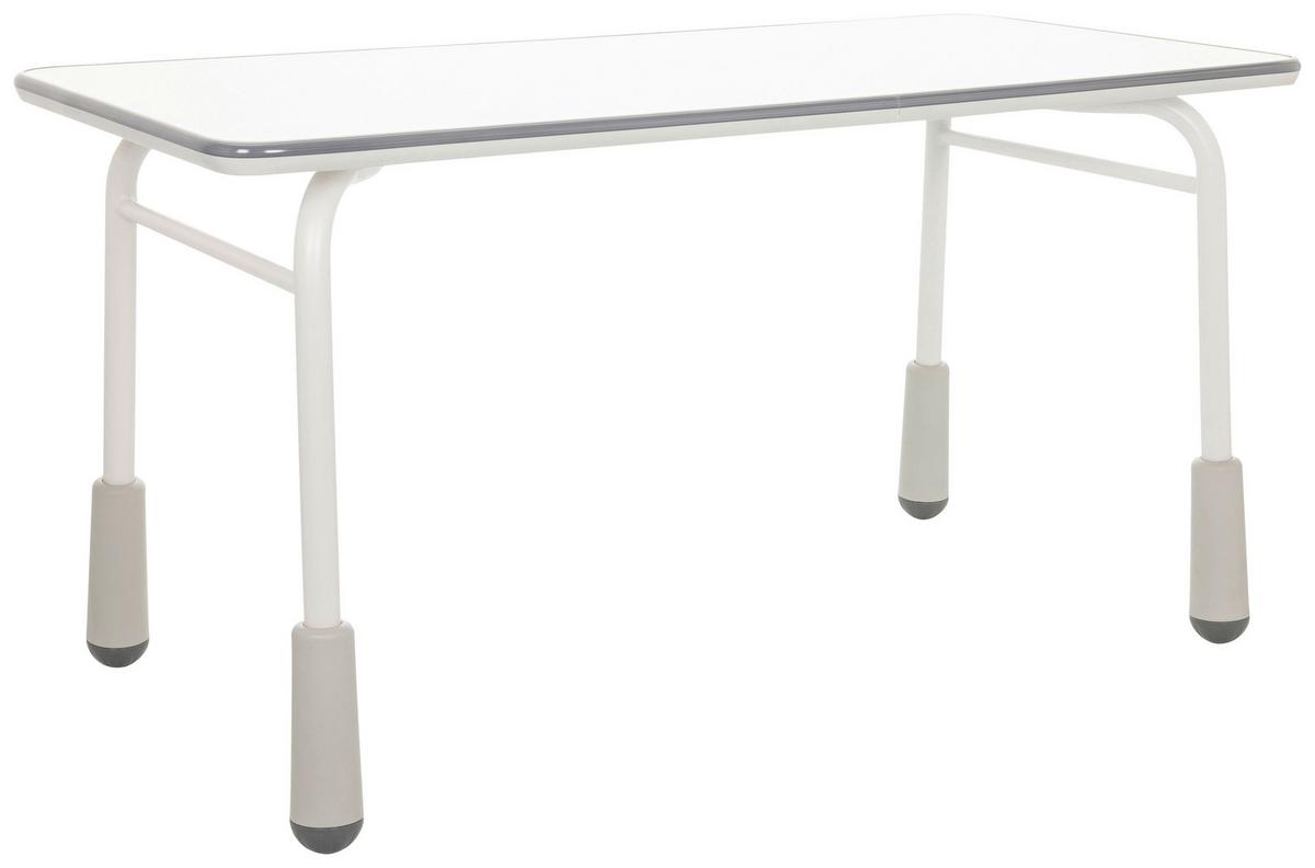 Jugendschreibtisch Kid Gro T - Hellgrau, Basics, Holzwerkstoff/Metall (120/58-67/60cm) - MID.YOU