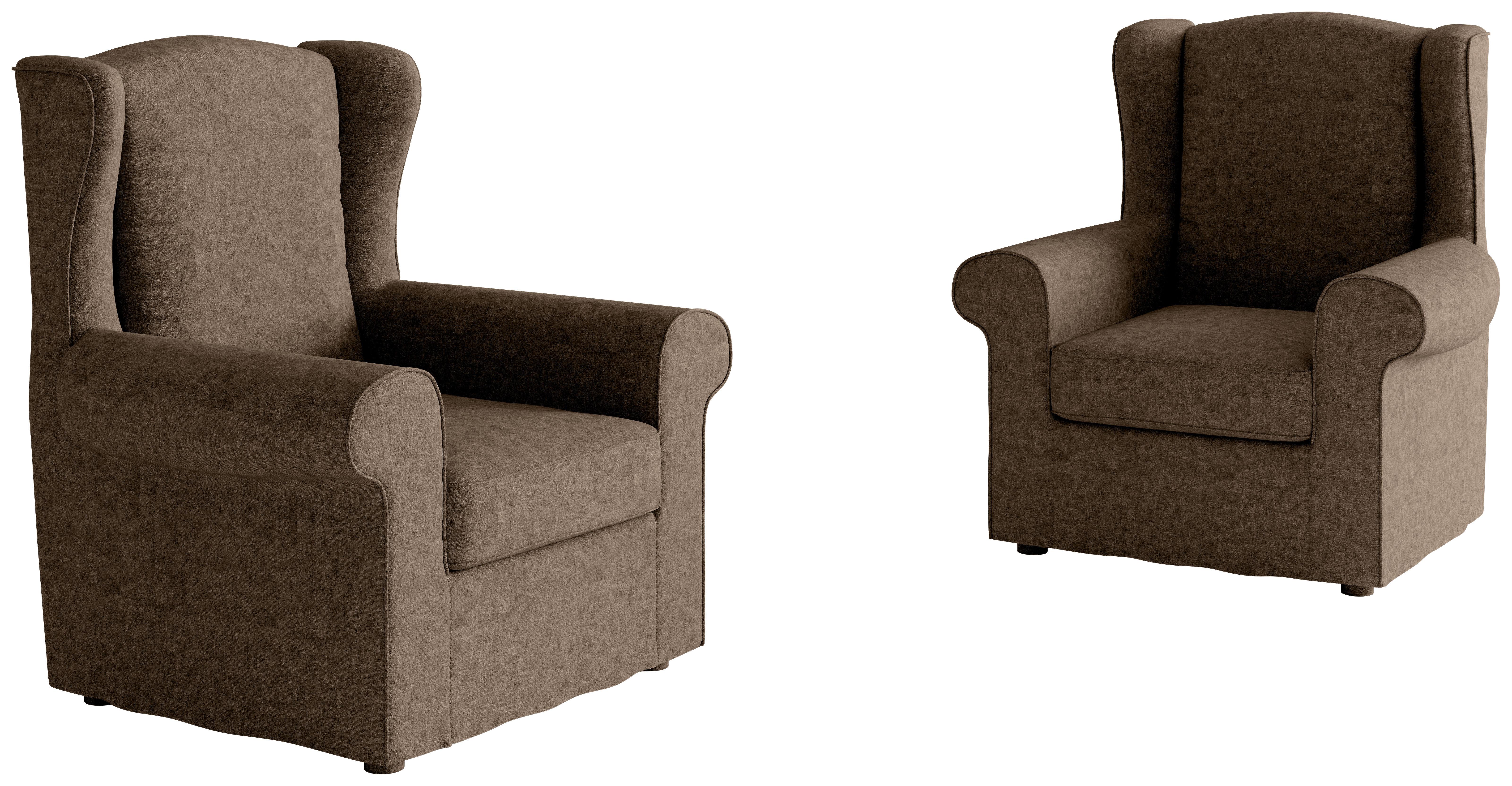 Sessel Madonna Dunkelbraun B: 88 Cm - Edelstahlfarben/Dunkelbraun, Design, Textil (88/105/90cm) - Livetastic