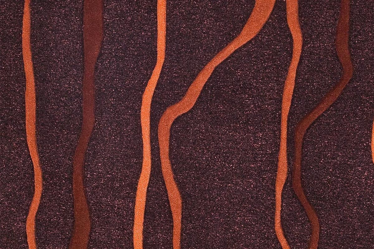 Flachwebteppich Orange, Taupe, 70x140cm - Taupe/Orange, Design, Textil (70/140cm) - Kayoom