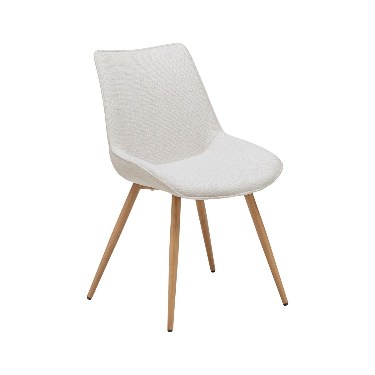 Židle LOU béžová - barvy dubu/béžová, Moderní, kov/dřevo (52/84/60cm) - Mömax