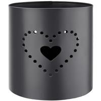 Laterne D/H: ca. 12,5/12,5cm, Samira - Schwarz, MODERN, Metall (12,5/12,5cm) - Luca Bessoni