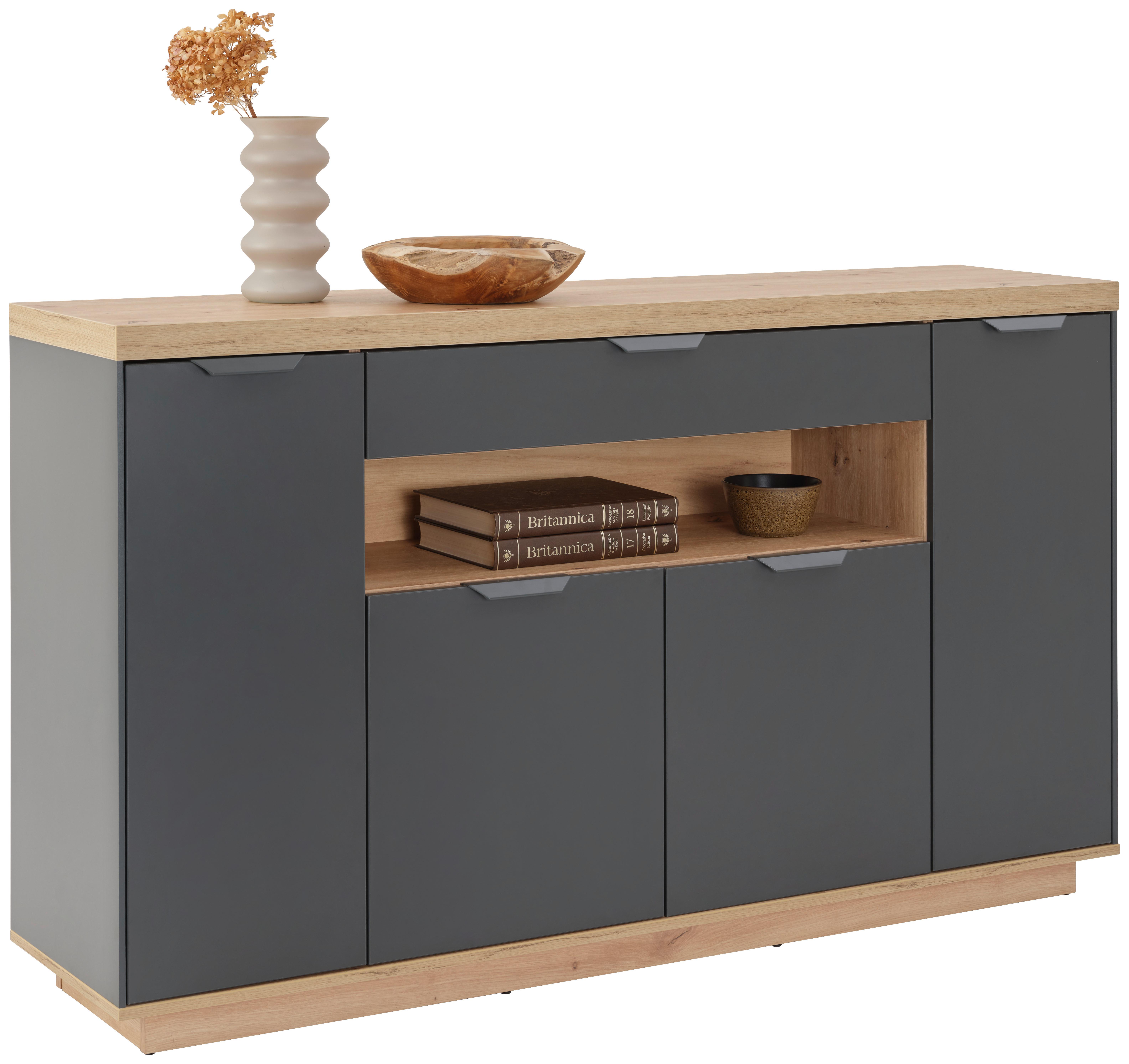 Sideboard Jake Anthrazit/Eiche Dekor B: 153cm