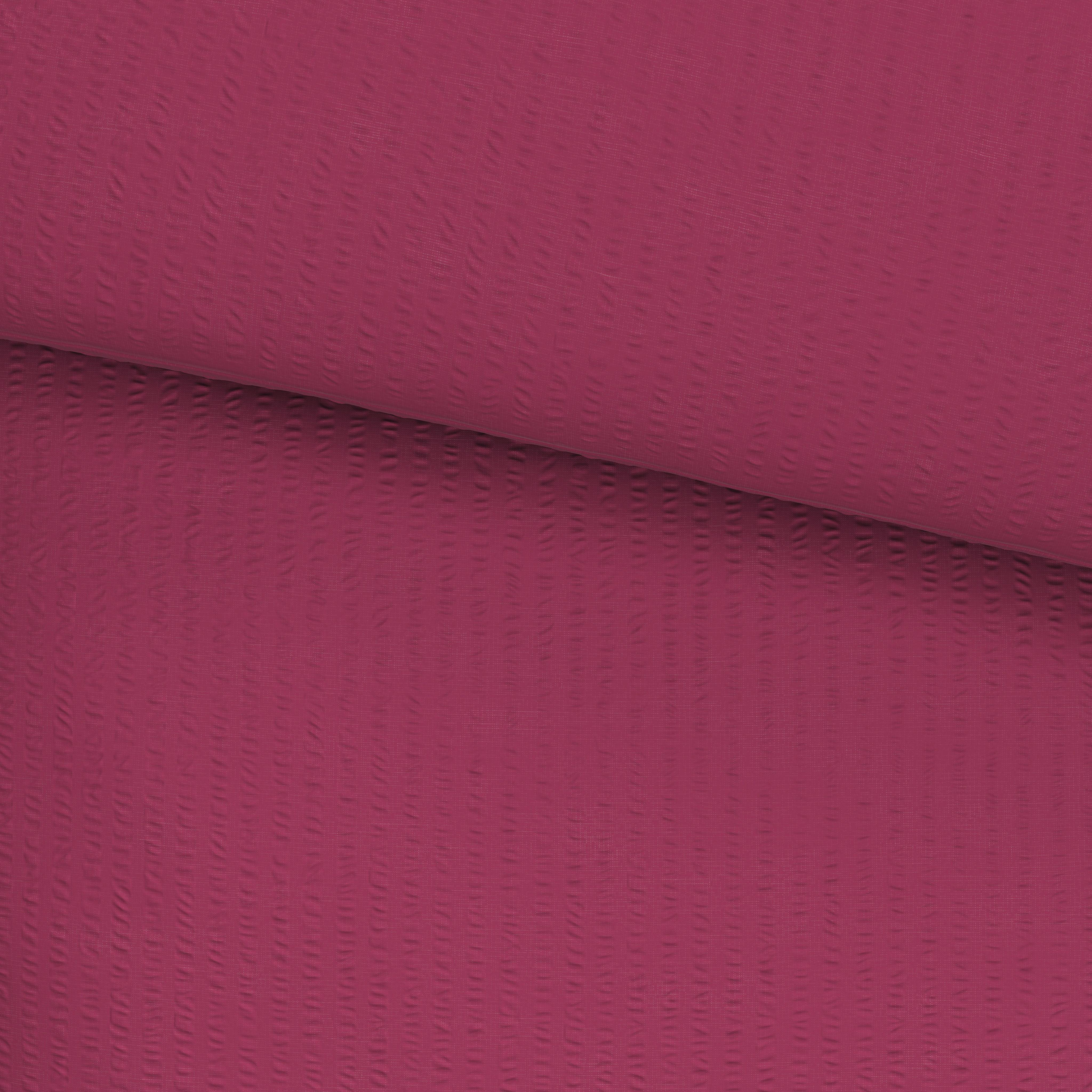 Seersucker Bettwäsche 140x200 cm Milena Baumwolle Beere - Beere, KONVENTIONELL, Textil (140/200cm) - Luca Bessoni