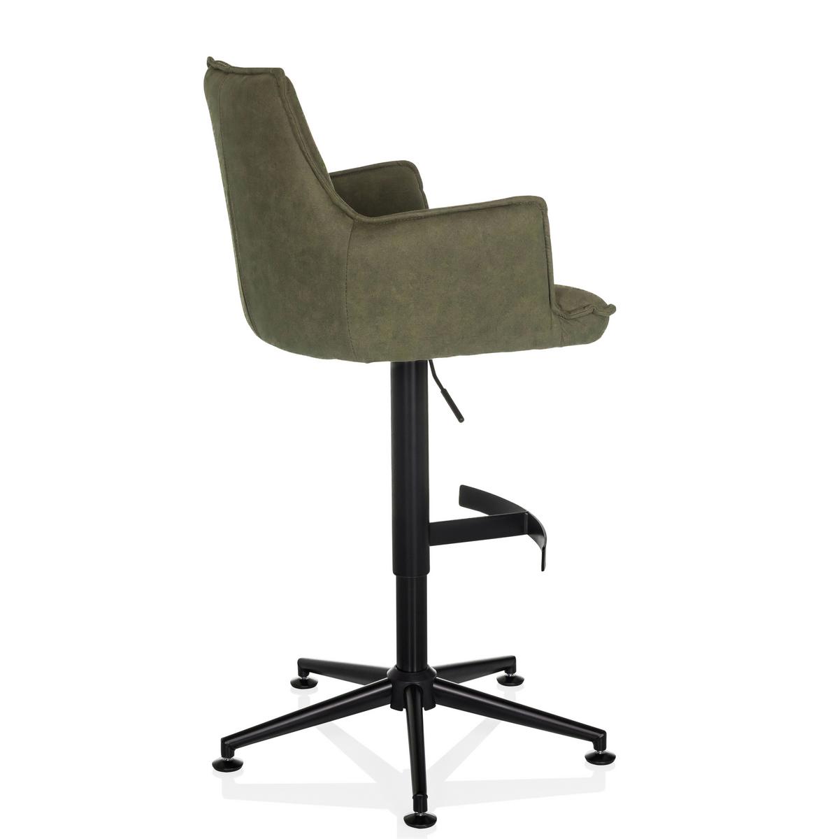 Barhocker Soalo Life High Grün B: 55 Cm - Schwarz/Grün, MODERN, Kunststoff/Textil (55/93/56cm) - MID.YOU