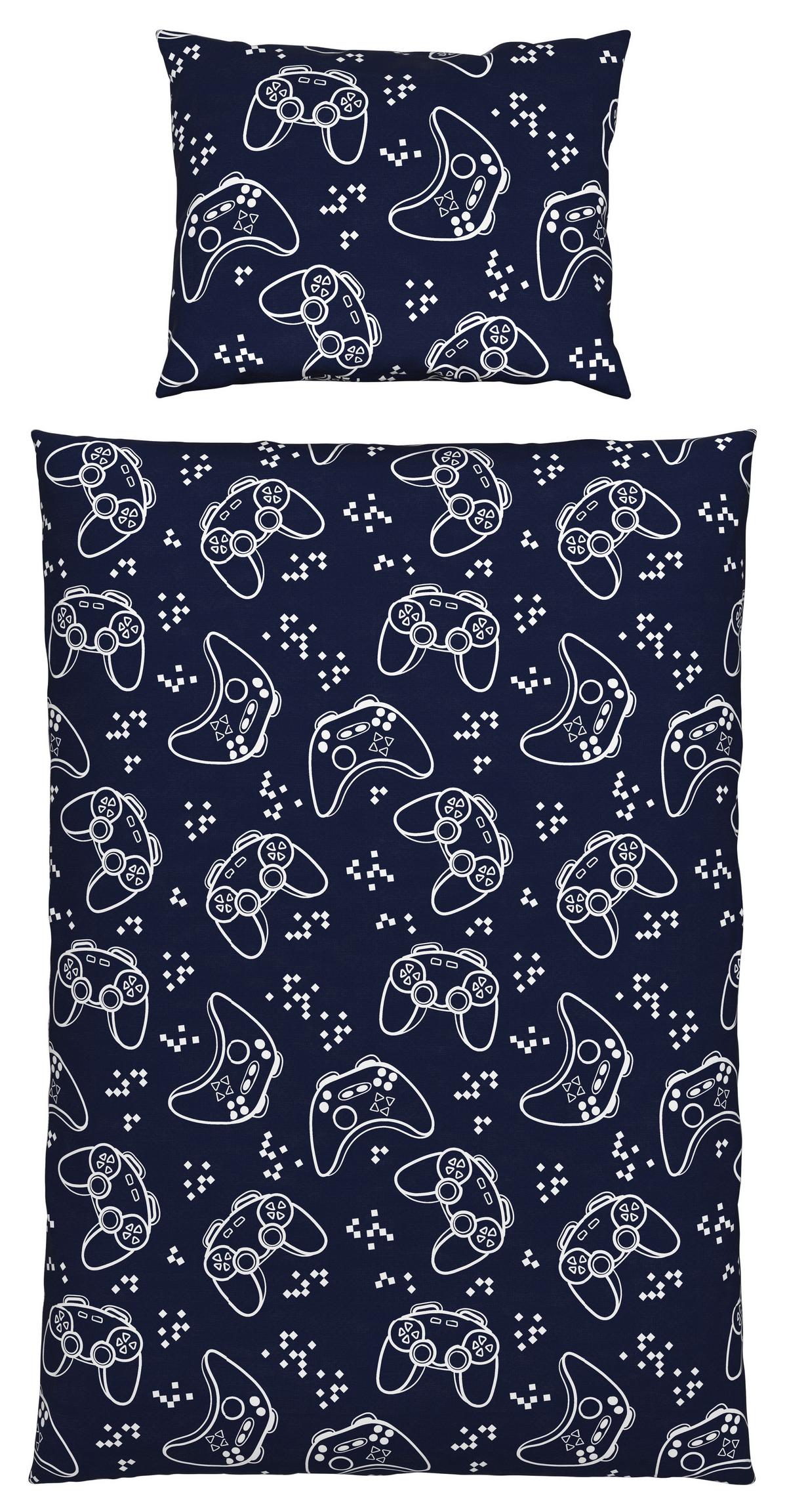 POSTEĽNÁ BIELIZEŇ PRE MLÁDEŽ GAMING -EXT- - modrá, textil (140/200cm) - Modern Living