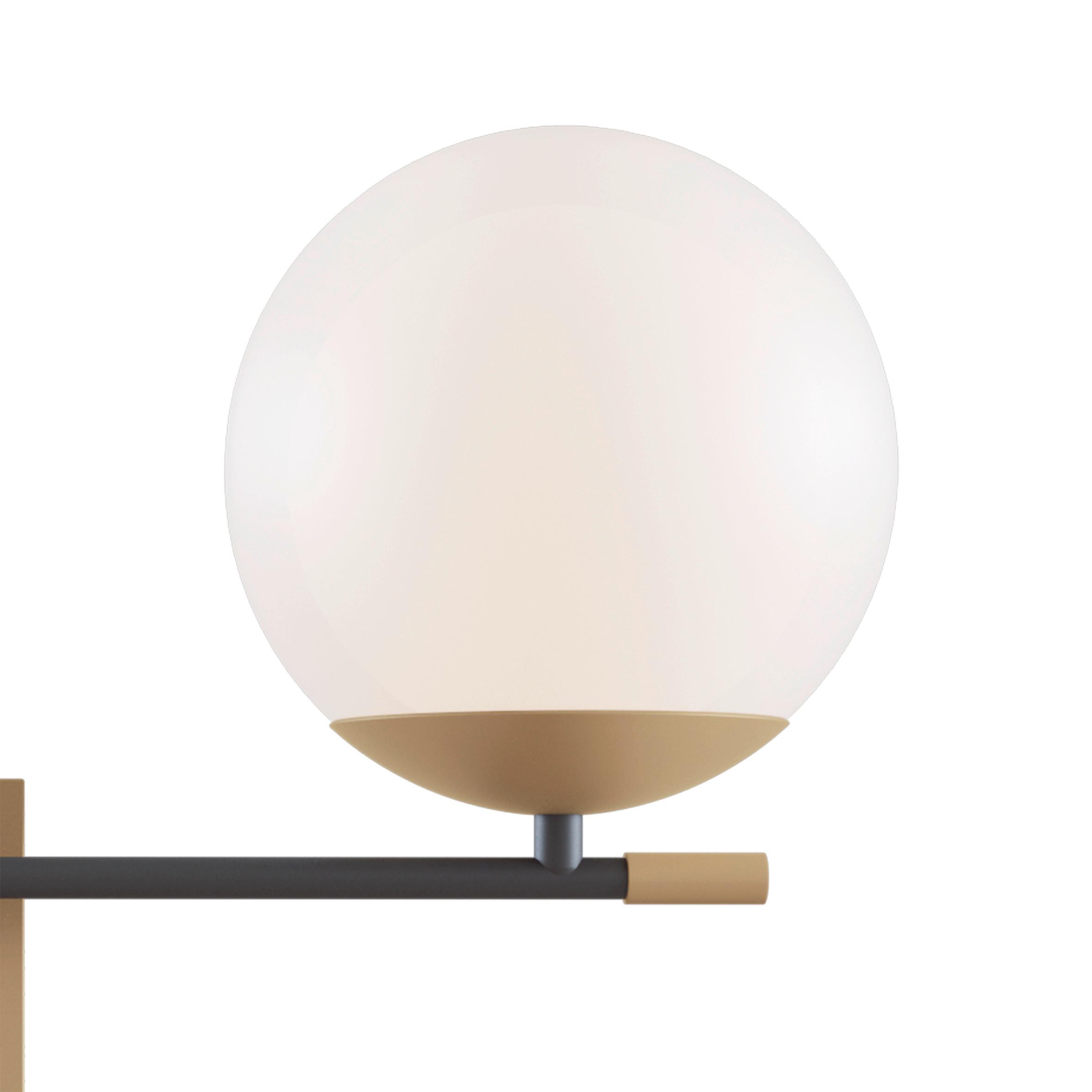 Wandleuchte Nostalgia - Goldfarben/Schwarz, Trend, Glas/Metall (17,5/42/44cm) - MAYTONI