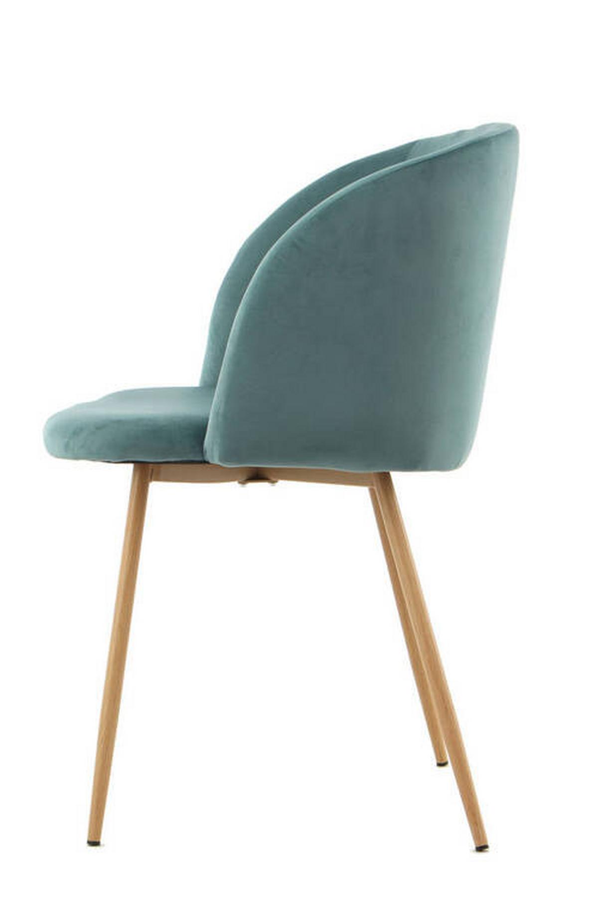 Schalenstuhl Celina Grün Gepolstert 2er-Set - Grün, Design, Kunststoff/Textil (54/84/56cm) - Kayoom
