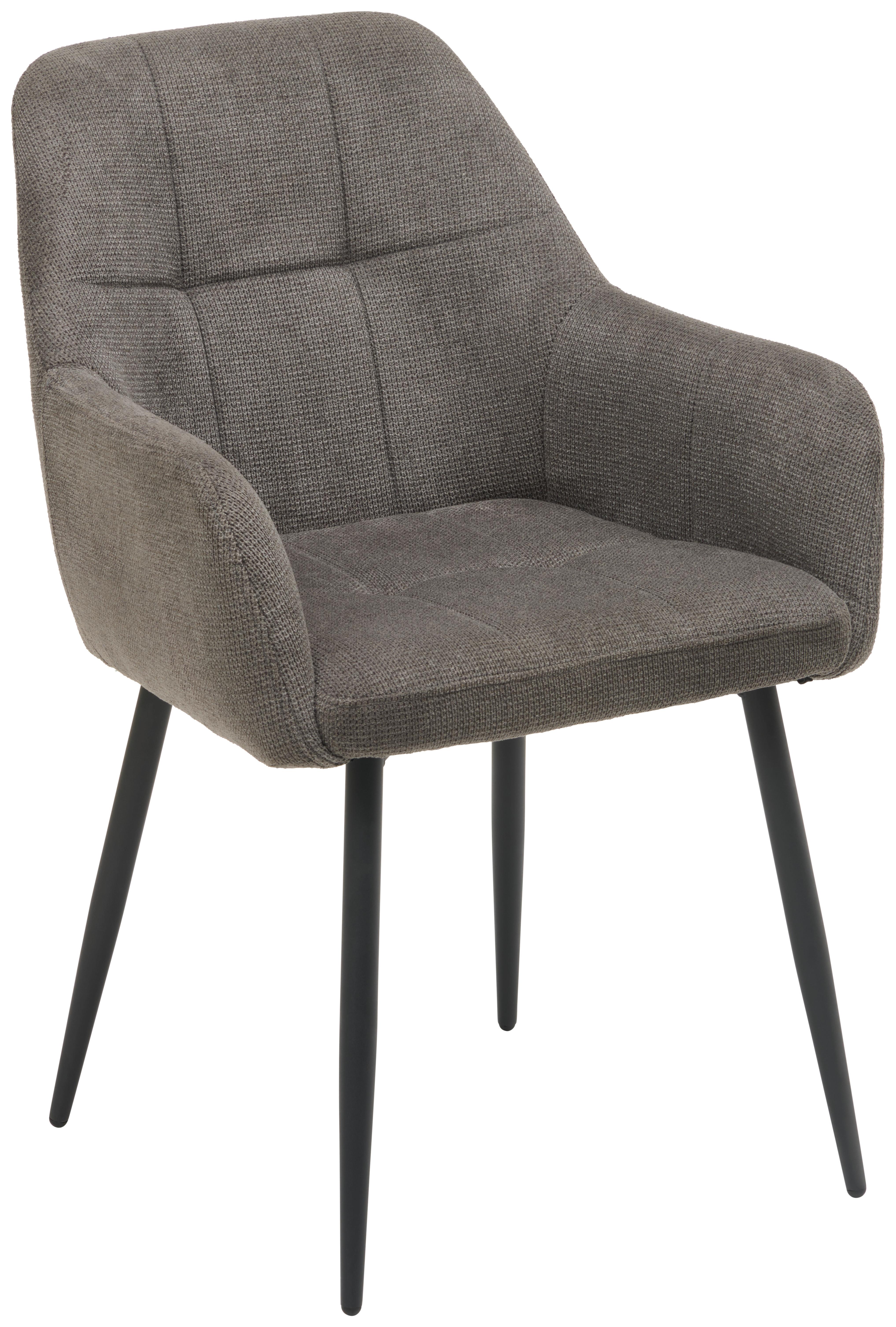 Armlehnstuhl Mira Dunkelgrau Gepolstert