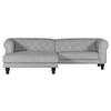 Ecksofa Jonte Grau S: 160x260 cm - Dunkelbraun/Grau, Design, Textil (160/260cm) - MID.YOU