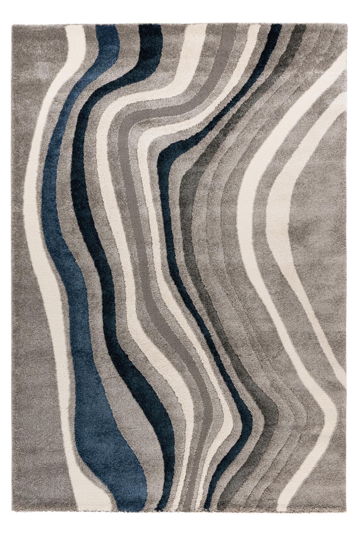 Flachwebteppich My Frisco 283 - Blau, Basics, Textil (120/170cm) - Obsession