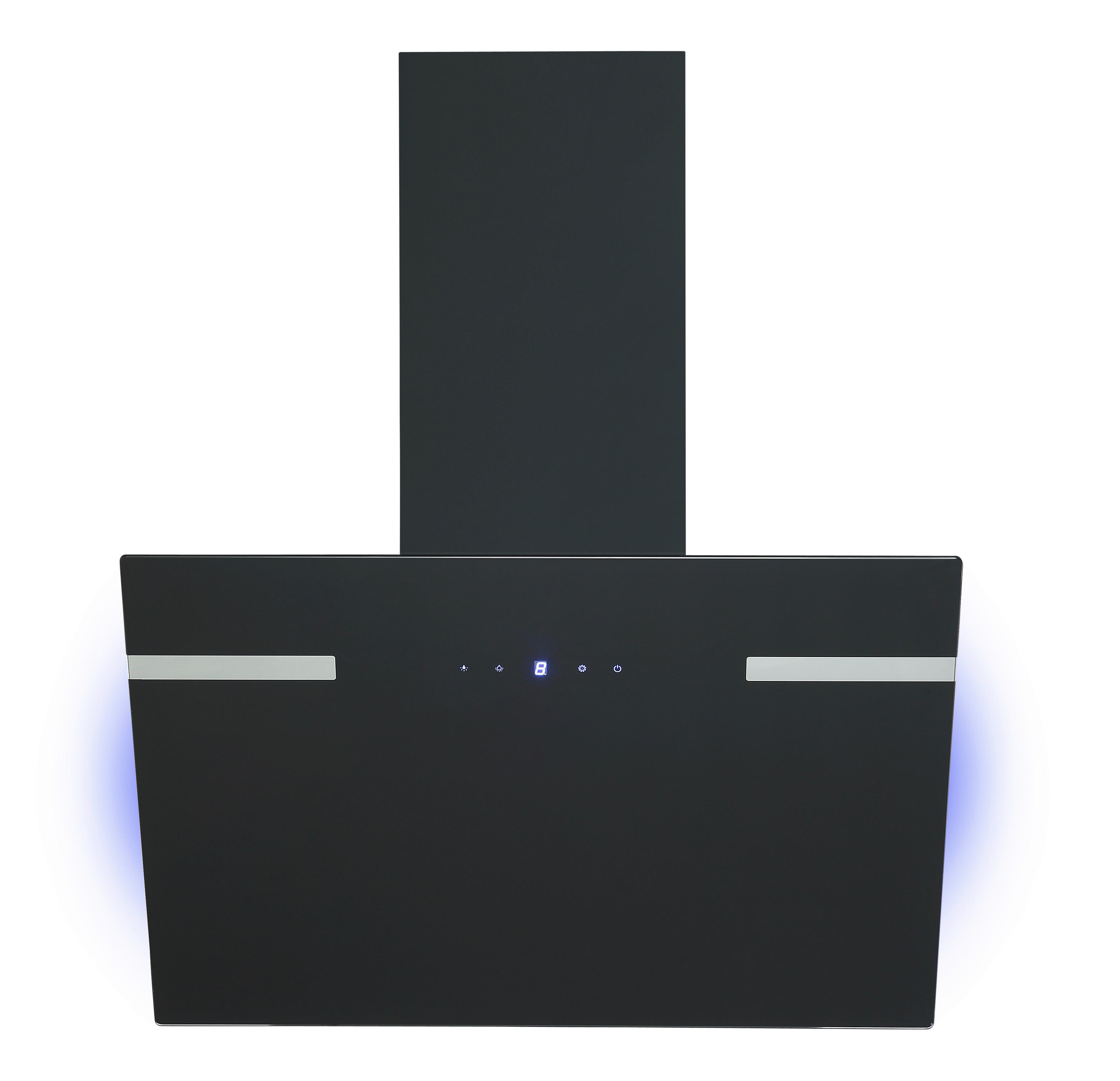 Kopffreihaube Respekta Solea Metall/Glas Schwarz B: 60 cm - Schwarz, Trend, Glas/Metall (60/76,4-114,4/38,2cm) - Respekta