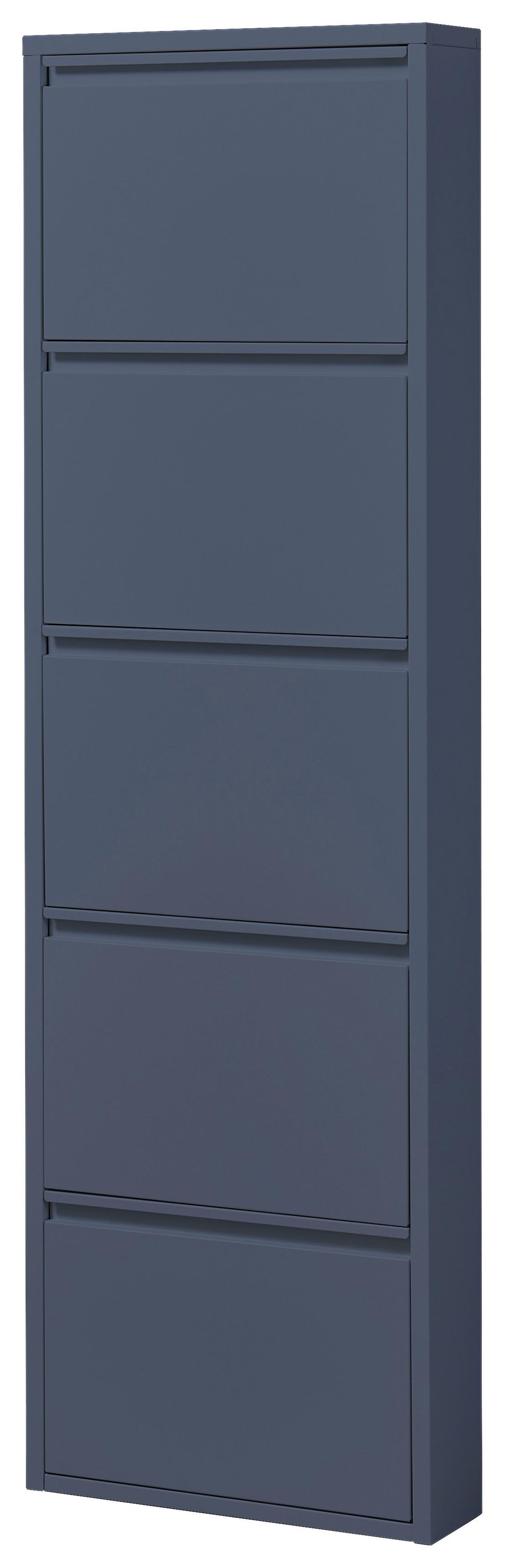 VÝKLOPNÁ SKRINKA NA TOPÁNKY BERT BLAU - modrá, Modern, kov (51/170/16cm) - Boxxx