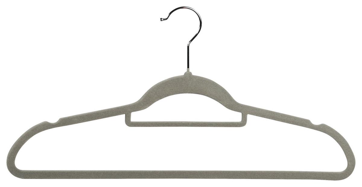 Kleiderbügel Set Grau B: 45,5 cm - Grau, Basics, Kunststoff (45.5/23/3.6cm) - Kesper